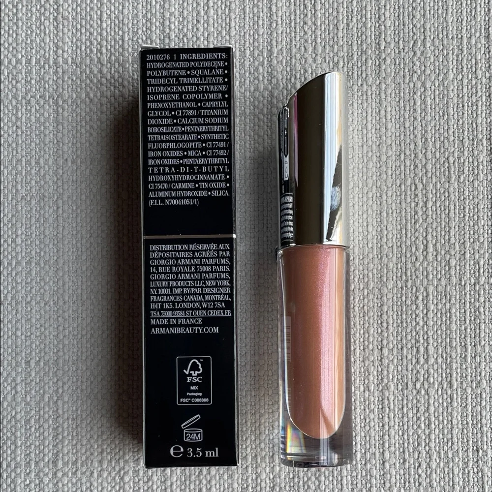 Armani Beauty Prisma Glass Hydrating Lip Gloss with Squalane - Nude Glow